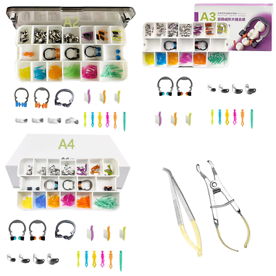 #ad #ad Dental Sectional Matrix System Matrix Band Clamp Ring Plastic Wedges Forceps Set $142.49