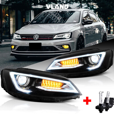 #ad VLAND LED HeadlightsD2H HID Bulbs For 2011 2018 Volkswagen VW Jetta mk6 Sedan $404.08
