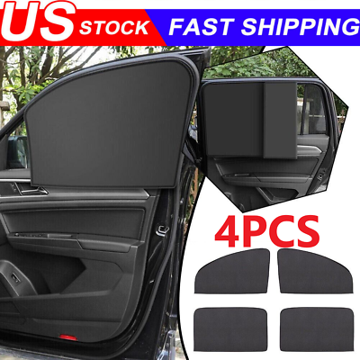 #ad 4X Magnetic Car Side Front Rear Window Sun Shade Cover Mesh Shield UV Protection $7.85