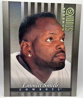 #ad Emmitt Smith Dallas Cowboys Donruss Portrait Studio #22 1997 8X10 $9.57