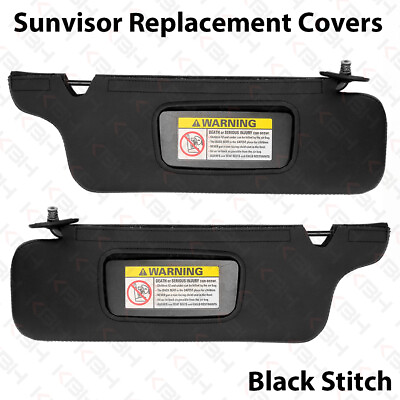 #ad Sun Visor Replacement Cover Driver Passenger Repair For 94 04 Ford Mustang Black $42.99