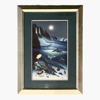 #ad Wyland Sacred Waters Limited Edition Lithograph Pin Set Print 2003 Only 1000 $124.99