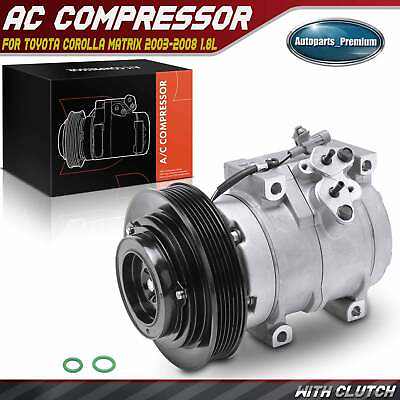 #ad AC Compressor w Clutch for Toyota Corolla Matrix 2003 2008 L4 1.8L Sedan Wagon $105.99