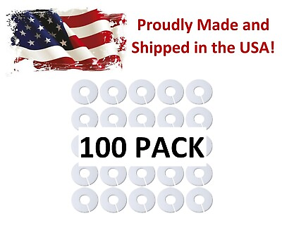 #ad White Round Plastic Blank Rack Size Dividers 100pack $27.24