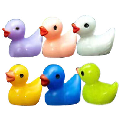 #ad 50 PCS Mini Resin Duck Bulk Little Tiny Ducks Miniature Animal Landscape $10.75