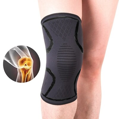 #ad Knee Sleeve Compression Brace Support For Sport Gym Joint Pain Arthritis Relief $4.72