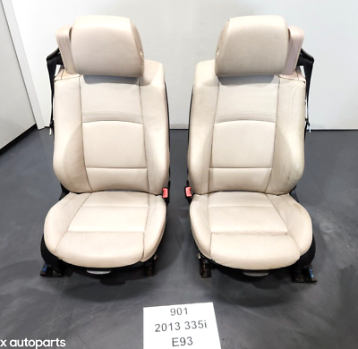 #ad ✅ OEM BMW E93 Convertible Front Sport Heated Seats Set w Seatbelts Beige* $464.95