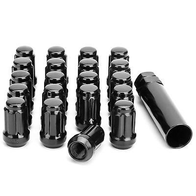 #ad 24 Set Black 12x1.25 Spline Lug Nuts 1 Key Fits Nissan For Infiniti Scion FR S $24.79