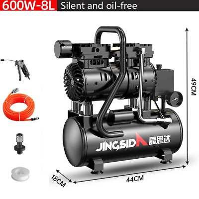 #ad #ad Silent Air Pump For Air Aompressor Small Oil free Air Compressor 200V Portable $263.70