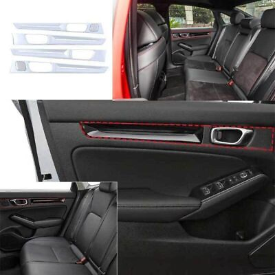 #ad For Honda 11th Civic 2022 2023 6pcs Interior Door Panel Cover Trim Matte Silver $83.23