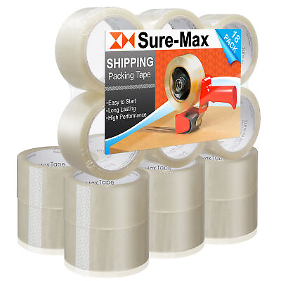 #ad #ad 18 Rolls Carton Sealing Clear Packing Tape Box Shipping 2 mil 2quot; x 55 Yards $24.99