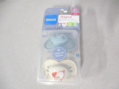 #ad MAM Original Matte Baby Pacifiers with Sterilizer Case for Ages 6 16 Months $10.95
