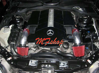 #ad Red Dual Air Intake Kit For 1999 2005 Mercedes Benz S430 4.3L V8 W220 $63.75