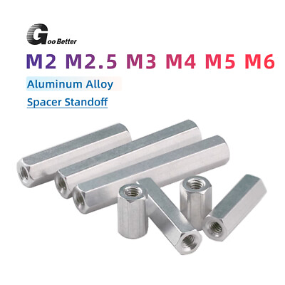 #ad M2 M3 M4 M5 M6 Spacer Female Thread Pillar Hexagonal Aluminium Stud Standoff Hex $3.23