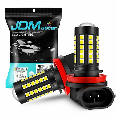 #ad JDM ASTAR 2x 3200lm H8 H11 H16 3030 Super Bright 6000K White LED Fog Light Bulbs $24.99