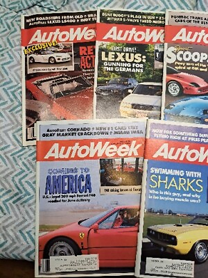 #ad Autoweek Magazine 1980 90s. 9 Issues $89.99