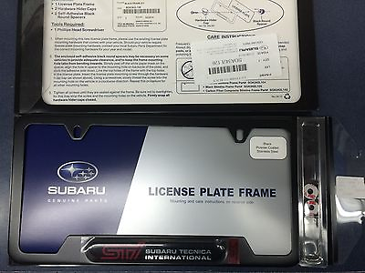 #ad Genuine Subaru Impreza quot;STiquot; Black License Plate Frame SOA342L126 NEW STi OEM $37.49