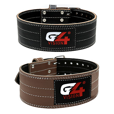 #ad G4 Weight Lifting Belts 4quot; Gym Body Building Fitness Back Support Heavy Workout $22.99