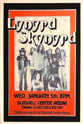 #ad LYNYRD SKYNYRD 1977 STREET SURVIVORS TOUR PROMOTIONAL POSTER RONNIE VAN ZANT $59.99