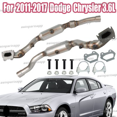#ad Fits 2011 2014 Dodge Charger 3.6L Left amp; Right Side Catalytic Converters w Bolts $118.65