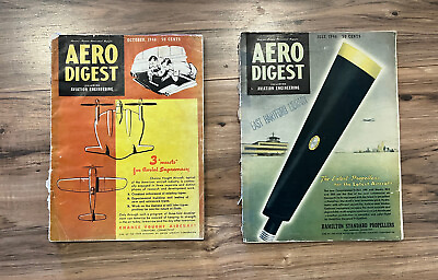 #ad Aero Digest Lot of 2 October and July 1946 $25.95