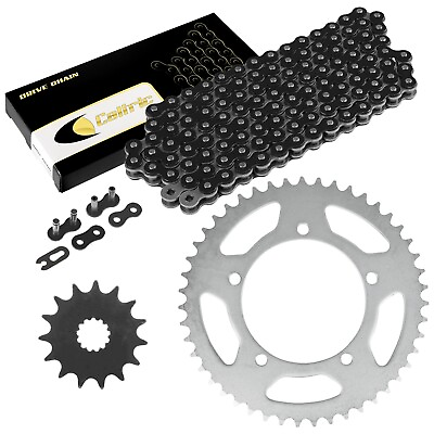 #ad Black Drive Chain And Sprocket Kit for Suzuki DL650 V Strom Xt Abs 2004 2018 $43.01