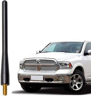 #ad Short Antenna AM FM Mast Black Replacement Fits 2009 2018 Dodge Ram 1500 3500 $9.99