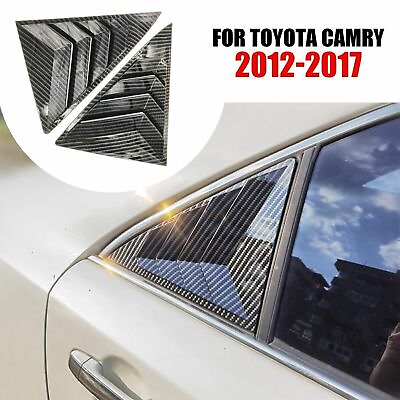 #ad Carbon Fiber Side Window Louver Shutter Cover Trim For Toyota Camry 2012 2017 $22.99