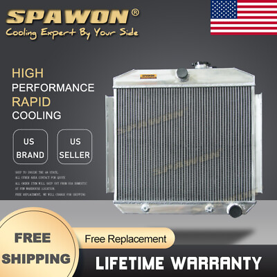 #ad 4Row Spawon Aluminum Radiator For Chevrolet Bel Air 6Cylinder 1955 1956 AT $175.00
