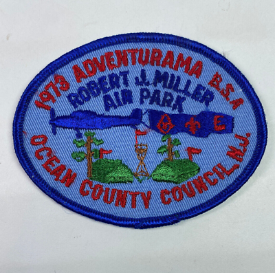 #ad 1973 Adventurama Air Park Ocean County Council NJ BSA Boy Scouts Patch B10 $10.52