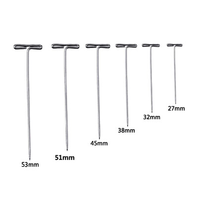#ad 50PCS Stainless Steel T pins T head 6 Sizes For Jewelry Display Crafts Modelling $4.79