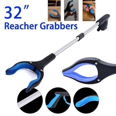 #ad #ad Heavy Duty Grabber Tool Industrial Pick Up Stick Hand Grip Reach Trash Reacher $8.45