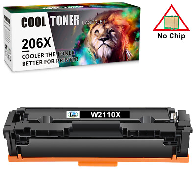 #ad 1x W2110X Black Toner for HP 206X LaserJet Pro M283cdw M282nw M255dw No Chip $25.59