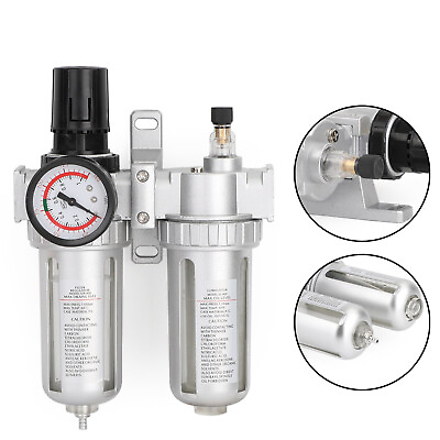 #ad #ad 1 2quot;in Air Compressor Filter Oil Water Separator Trap Tools With Regulator New $45.79
