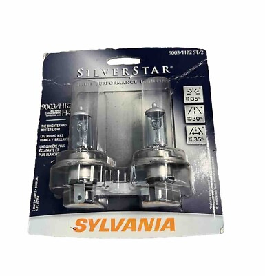 #ad Sylvania Silverstar 9003 H4 Pair Set High Performance Headlight Bulbs NEW $24.00