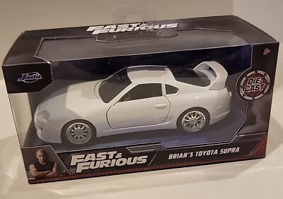 #ad Fast and Furious Brian#x27;s White Toyota Supra Diecast Car Jada 1:32 $17.99