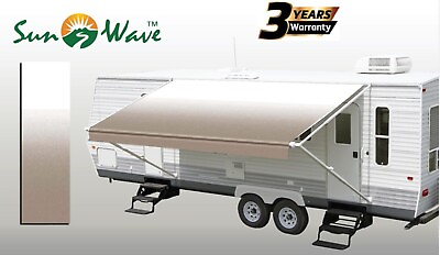 #ad SunWave RV Awning Replacement Fabric 19#x27; Actual Width 18#x27;2quot; Camel Fade $132.00