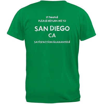 #ad St Patricks Day Return Me to San Diego Irish Green Adult T Shirt $14.95