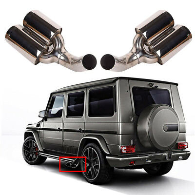 #ad Stainless Steel Exhaust Pipe Tip Muffler For Benz G Class G63 AMG W463 2007 2015 $150.00