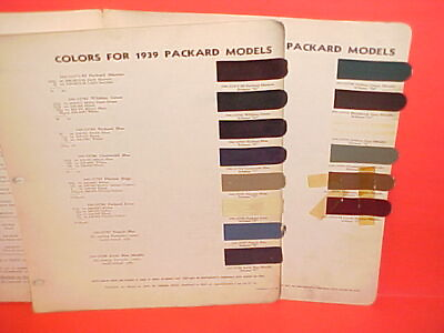#ad 1939 PACKARD SIX SUPER EIGHT TWELVE CONVERTIBLE VICTORIA TOURING PAINT CHIPS $19.99