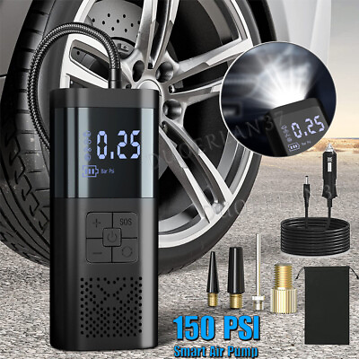 #ad Tire Inflator Car Air Pump Compressor 150PSI Electric Portable Auto Car Moto 12V $6.99