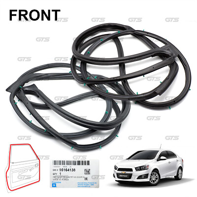 #ad Fits Chevrolet Sonic 2012 #x27;18 Front Left Right Door Rubber Seal Weatherstrip AU $178.20