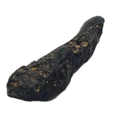 #ad Black tektite meteorite special Rods rock space charm stone original rough $48.50