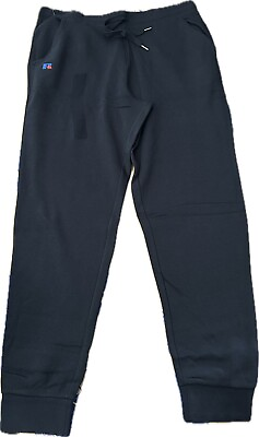 #ad Russell Athletic Men’s Fleece Jogger. Medium Blue Drawstring 3 Pockets.￼ $23.98