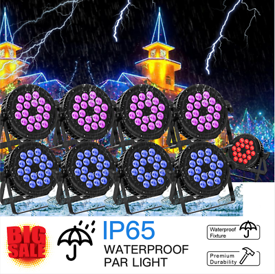 #ad 270W Waterproof RGB LED Par Light DMX512 Stage Washer DJ Par Can Light Beam Bar $379.99