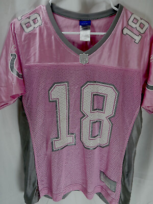 #ad Pink Indianapolis Colts #18 Payton Manning NFL Football Jersey Girls Size Large $20.00