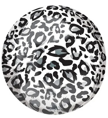 #ad Anagram 15quot; Orbz Spherical Balloon Animal Snow Leopard Print GBP 3.50