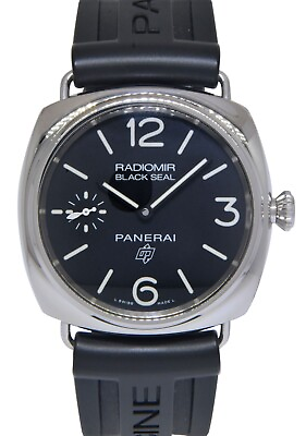 #ad Panerai Radiomir Black Seal Logo PAM 754 Steel 45mm Manual Watch B P PAM00754 $3950.00