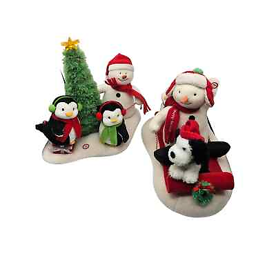 #ad Hallmark Holiday Snowman Sleigh Ride 2007 and Very Merry Trio 2006 NON WORKING $27.37