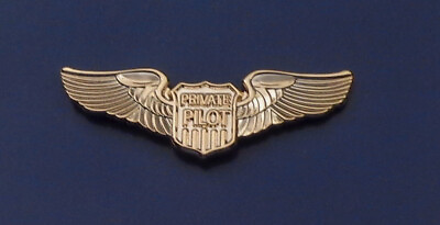 #ad PRIVATE PILOT small gold WINGS uniform pin $5.95